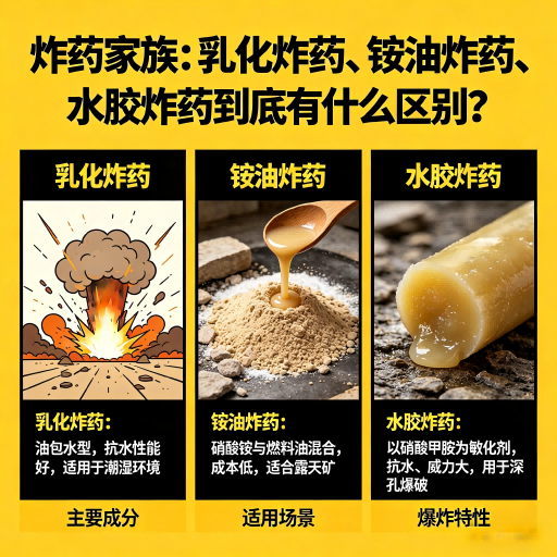 东莞生态园炸药家族：乳化炸药、铵油炸药、水胶炸药到底有什么区别？